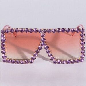 Callie Lives Lilac Rhinestone Ombré Shades